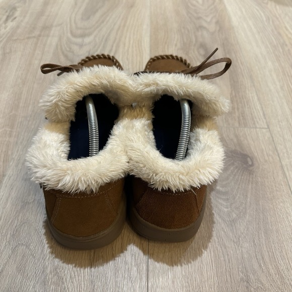 Orthofeet Men's Orthopedic Brown Faux Fur Tuscany Slippers Size 10.5 Comfort - Picture 5 of 8